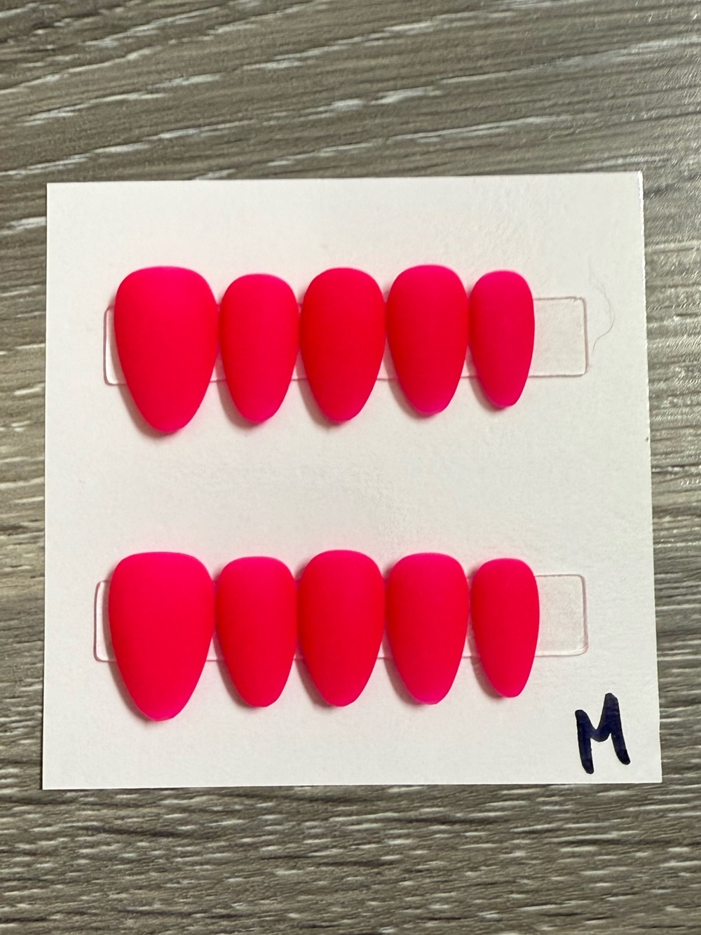 Neon Hot Pink Matte Stiletto Press-On Nails
